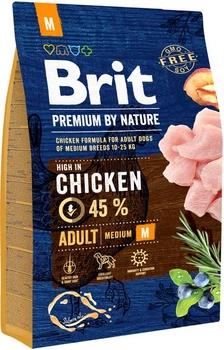 Сухой корм Brit Premium Adult M для взрослых собак средних пород 3 кг