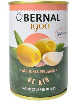 Оливки Мансанилья фаршированные Bernal с чесночной пастой Aceitunas Rellenas con Ajo 292 г