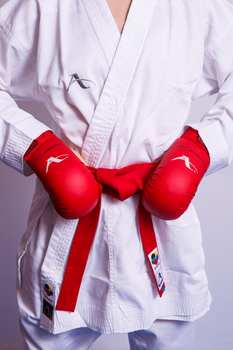 Рукавички для карате WKF Arawaza червоні розмір XL