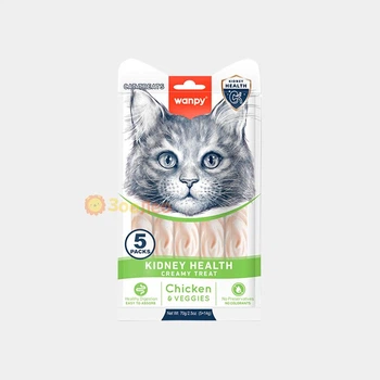 Лакомство для кошек Wanpy Functional Creamy Lickable Treat Kidney Health, здоровье почек, с курицей, 70 г