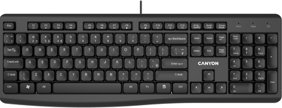 Клавіатура дротова Canyon KB-50 Slim ENG/UKR USB Black (CNE-CKEY5)