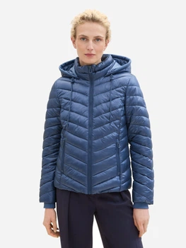 Куртка демисезонная короткая с капюшоном женская Tom Tailor 1041489-26779 XS Синяя (4067672733830)