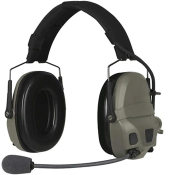 Активные наушники Ops-Core AMP Communication Headset-Connectorized. NFMI. Верхний держатель. Ranger Green