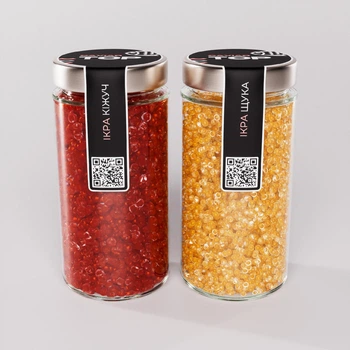 Набор из двух видов Икорного продукта CapsFood Икра Кижуч + Щука PREMIUM, 500+500 грамм