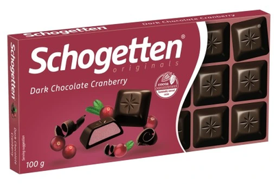 Шоколад черный Schogetten с Клюквой, 100 г