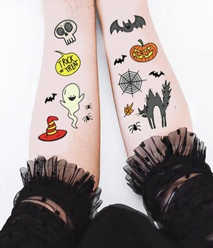 Тимчасові татуювання на Хелловін для дітей "Halloween mix" 6х10,5 см (Y004)