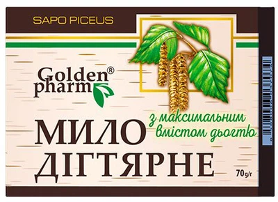 Упаковка мила Golden Pharm Дігтярного 70 г х 5 шт. (92956064101256)