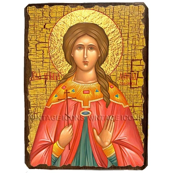 Икона Анисия Солунская ,икона на дереве 130х170 мм (3453-1)