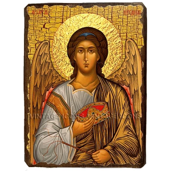 Икона Иегудиил Архангел ,икона на дереве 170х230 мм (3717-2)