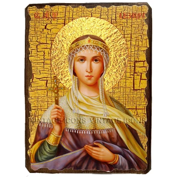 Икона Александра Романова царица ,икона на дереве 300х400 мм (3767-4)