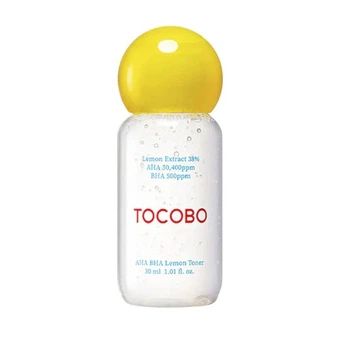 Лимонный тонер с кислотами Tocobo AHA BHA Lemon Toner миниатюра 30 мл.