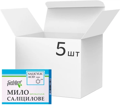 Упаковка мыла Golden Pharm Салицилового 70 г х 5 шт (92214097037417)