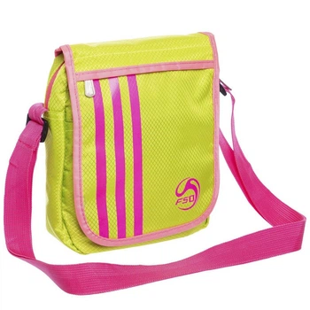 Сумка спортивная маленькая через плечо Zelart 5745 Neon Green-Pink