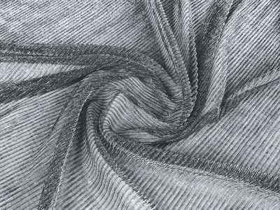 Тканина Сітка гофре з люрексом, світле срібло, пог. м. (с75, 2406086, цв3)