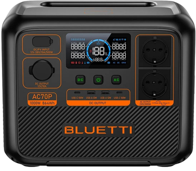 Зарядна станція Bluetti AC70P 1000W 864Wh
