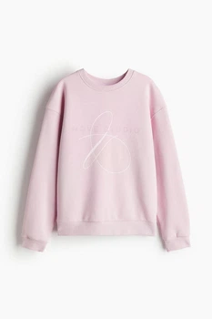 Розовый теплый свитшот для девочек H&M 8-10 лет 134-140 см
