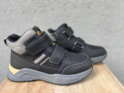 Дитячі демісезонні черевики для хлопчиків Clibee Black/Yellow 33 р, чорні