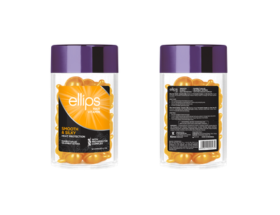 Вітаміни капсули для волосся ELLIPS SMOOTH & SILKY HEAT PROTECTION "Бездоганний шовк" з PRO-Кератиновим комплексом, 50 шт*1 мл