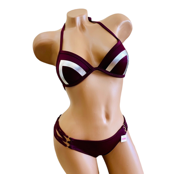 Купальник PINK Victoria's Secret Swimsuit Push-Up Triangle Kir XS Бордовий