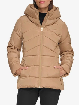 Куртка демісезонна з капюшоном жіноча Tommy Hilfiger 472750667 L Коричнева (1159814574)