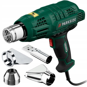 Строительный Фен Parkside PHLG 2000 F5, 2 режима температуры с 4 насадками