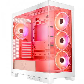 Корпус компьютерный MODECOM Volcano Space Apex Midi Tower ARGB-подсветка White (AT-SPACE-PG-20-000000-000)