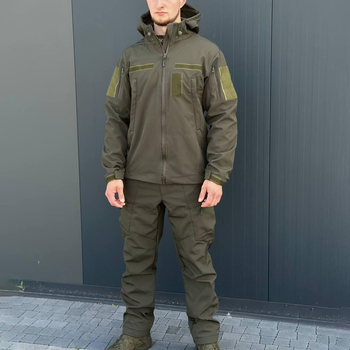 Форма B&L куртка с капюшоном + штаны Softshell олива размер M