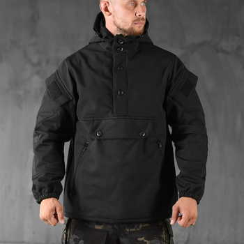 Тактична куртка анорак Softshell Seul Black розмір 2XL