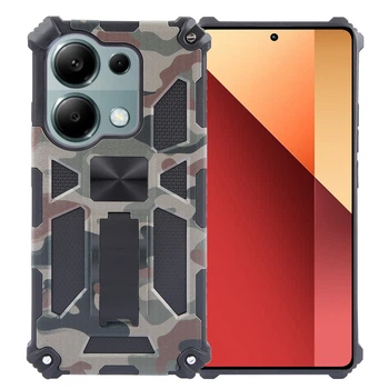 Чохол Military Shield для Xiaomi Redmi Note 13 Pro 4G протиударний бампер з підставкою Khaki