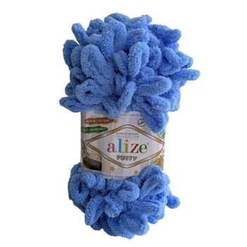 Пряжа Alize Puffy №289 блакитний, для в'язання руками