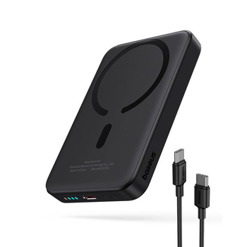 Повербанк з бездротовою зарядкою MagSafe Baseus Magnetic Mini Air 10000mAh 20W чорний (P10059001113-00)