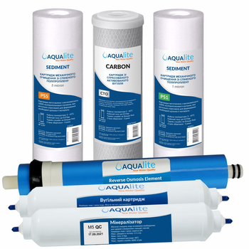 Набір картриджів для зворотного осмосу Aqualite AQ-RO6