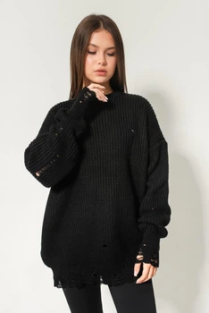 Туніка-светр кофта Suzie Айшель Чорна SW151-Y4F24 128-134см