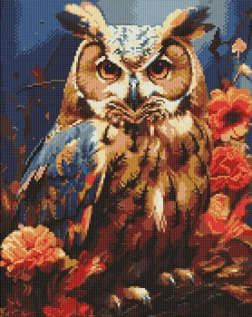 Алмазная мозаика без подрамника Лесной филин ©art_selena_ua 40x50 AMC20149 Идейка