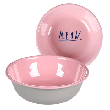 Миска для котов Flamingo Nell Round круглая эмалированная 350мл (561243)