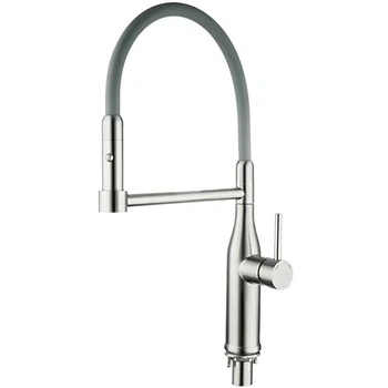 Смеситель для кухни с гибким изливом Gappo G4398-55 серый