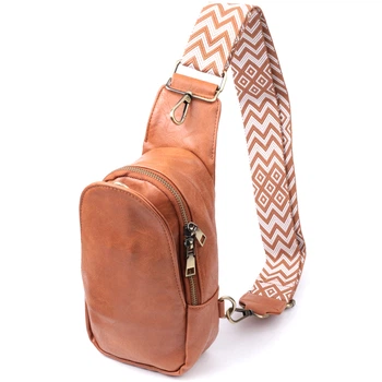 Интересная сумка через плечо в модном цвете из экокожи VINTAGE Bag 22793 Рыжий