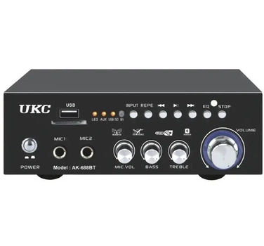 Підсилювач звуку UKC AK-688BT FM(87.5-108 МГц) 30 Вт Bluetooth 4,0 Black