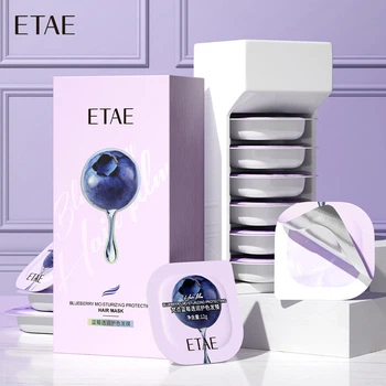 Маска для волосся Etae Blueberries Times Embellish Wet Hair Film на основі екстракту чорниці 6шт*12г