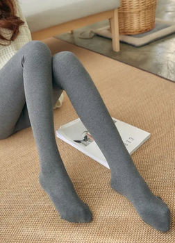 Эластичные утепленные байкой колготки в рубчик Warm Comfort (1463-44-02) Темно-серый 42 No Brand (42-46)