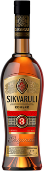Коньяк Sikvaruli 3 года выдержки 0.5 л 40% (4820189293873)
