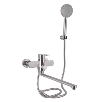 Змішувач для ванни з нержавіючої сталі Lidz Luna 005 LDLUN005NKS46093 Nickel