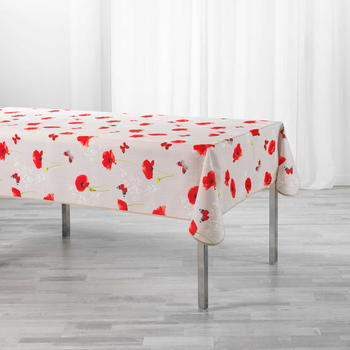 Скатертина Douceur d'interieur Sweet Poppy прямокутна Маки 150 x 240 см (3574387227772)