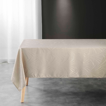 Obrus Douceur d'interieur Lolly prostokątny żakardowy 140 x 240 cm Beżowy (3574387230383)