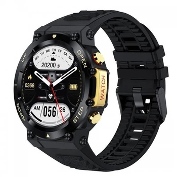 Чоловічий розумний годинник Modfit Titan Black-Gold чорний з золотистим