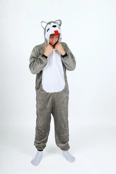 Піжама Кігурумі Для Чоловіків Kigurumi Хаскі Сірий XL 175-185 см (1068/1)