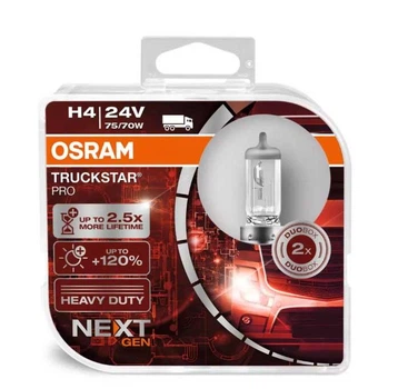Галогенная автолампа Osram H4 TRUCKSTAR PRO 64196TSP HCB 475TSP 24V 75/70W +120% компл. (02793)