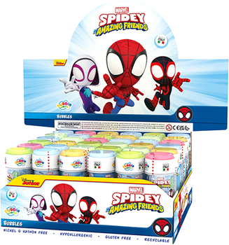 Zestaw baniek mydlanych Bubble World Spidey 36 szt x 60 ml (8007315008334)