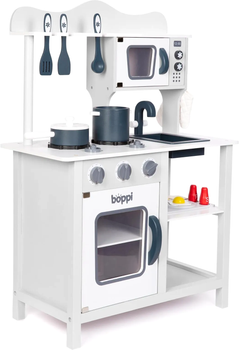 Кухня Boppi Wooden Toy Kitchen 20 предметів Сіра (5060459742475)