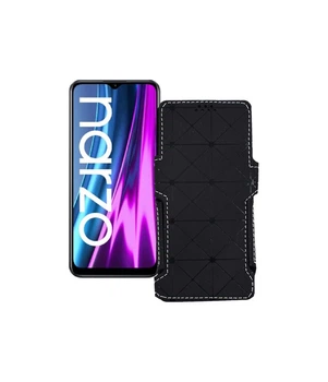 Чохол-книжка з екошкіри для телефону Realme Narzo 50i 2021 Чорний ромб